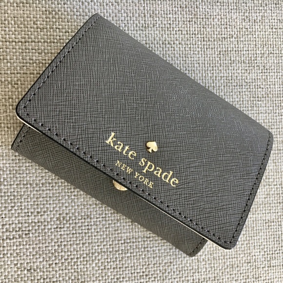Kate Spade Mikas Pond Card Holder/Wallet Grey NWT - Picture 3 of 8